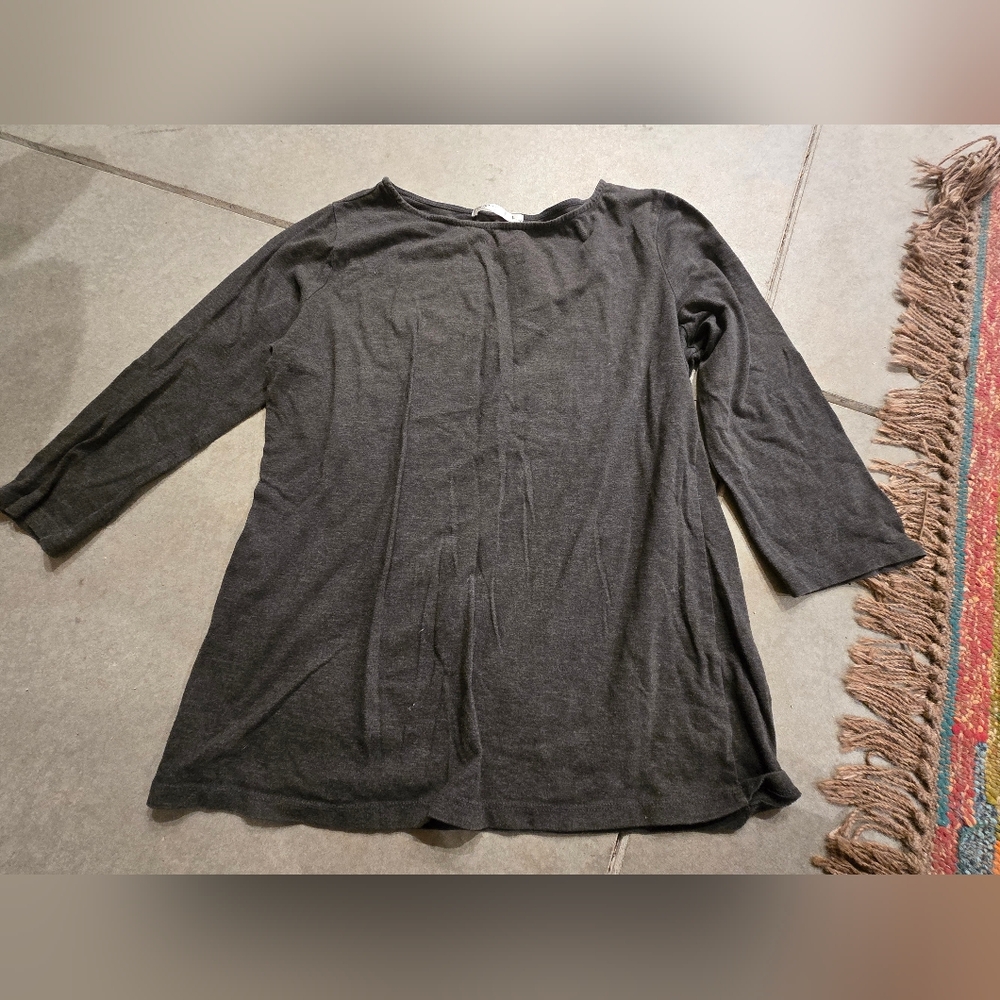 Charcoal 3/4 Sleeve Top